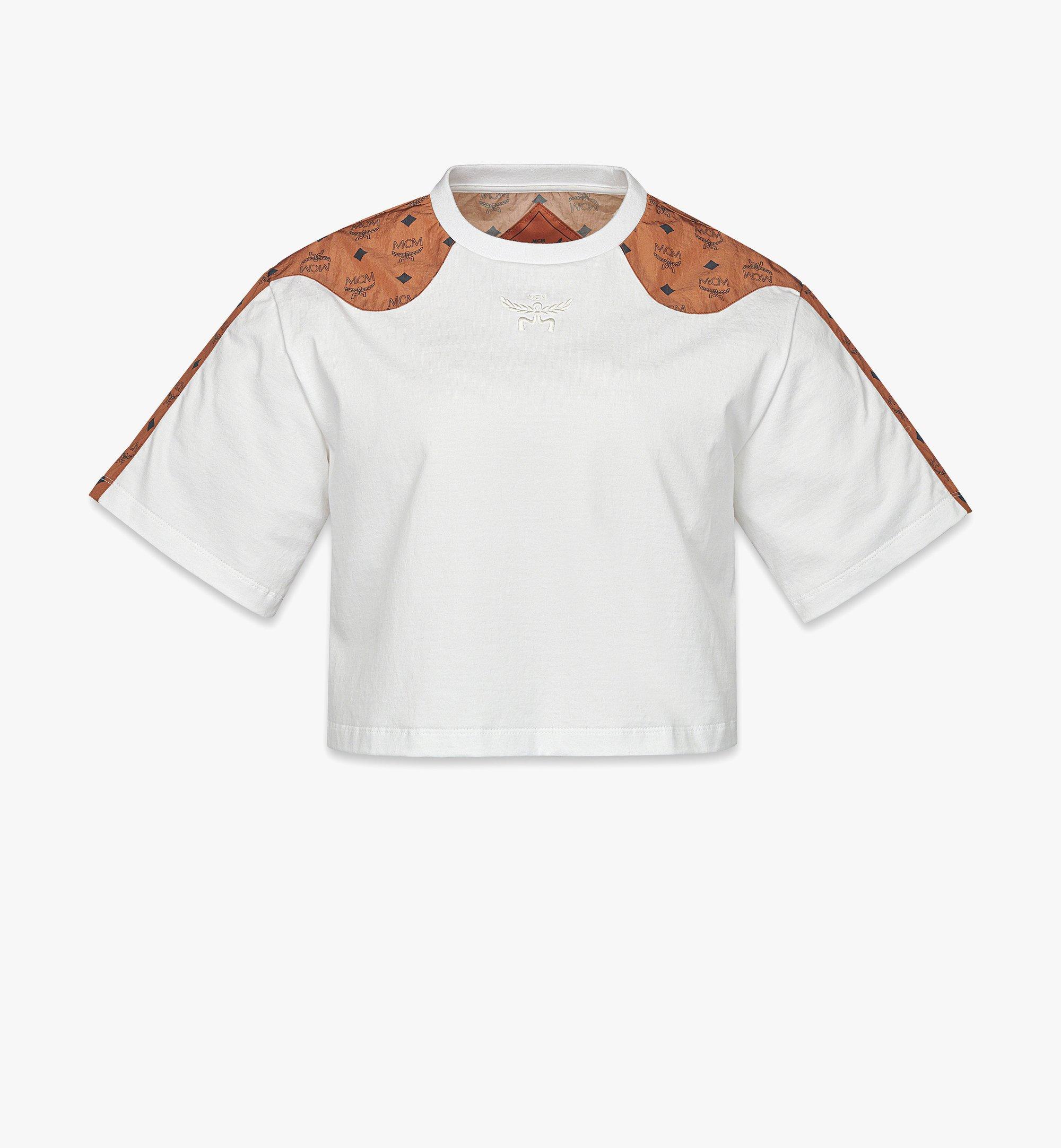Laurel Cropped T-Shirt in Organic Cotton and Monogram ECONYL® 1